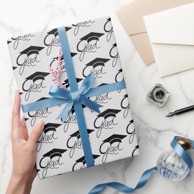 Grad Elegant Black Studentmössa Presentpapper (Gifting)