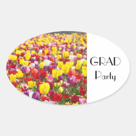GRAD-fest klistermärken Tulpan Blommor Examen