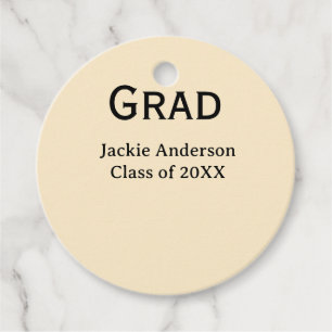 Grad fet namnklass 20XX gul pastell Gåvor Etiketter