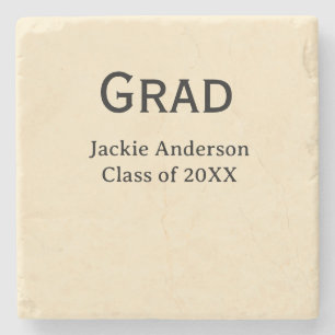 Grad fet namnklass 20XX gul pastell Stenunderlägg
