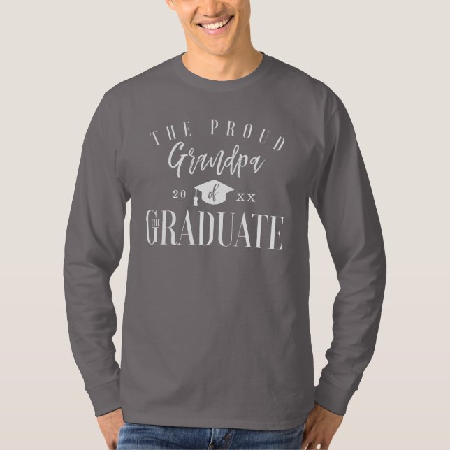 Grad Firande | Proud Grandpa i Student T Shirt (Framsida)