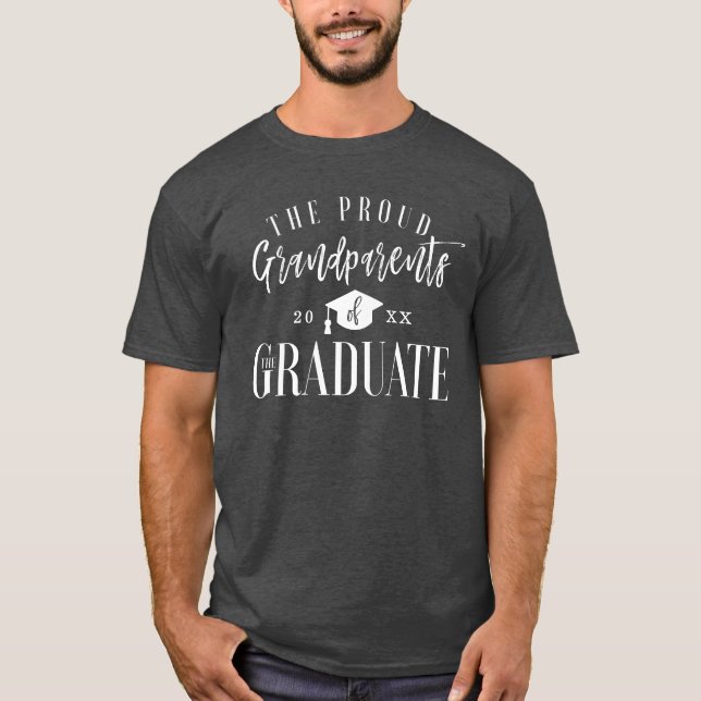 Grad Firande Proud Grandparent of the Student T Shirt (Framsida)