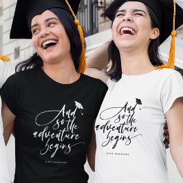 Grad för Anpassningsbar av modern Studenten Script T Shirt