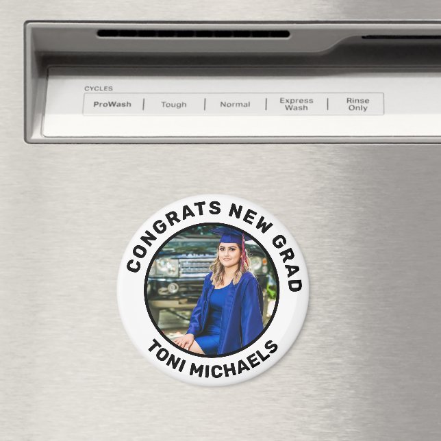 Grad Foto Magnet - Personligt Namn Anpassat År (In Situ (Dishwasher))