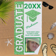 Grad Glam Grönt Cap Summer Photo Typography