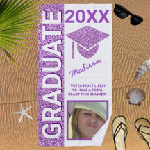 Grad Glam Lila Cap Summer Photo Typography