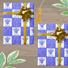 Grad Glam Navy Cap Firande Studenten Presentpapper