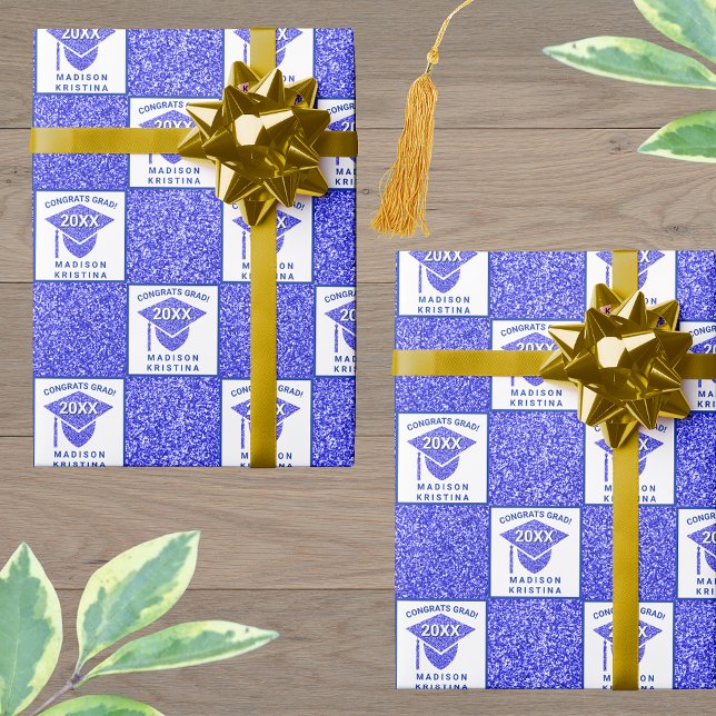 Grad Glam Navy Cap Firande Studenten Presentpapper (Skapare uppladdad)