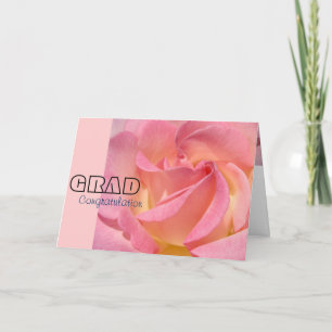 GRAD Grattis gratulationskort Rosa Ros Kort