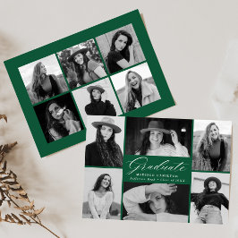 Grad-Grönt 12 Photo Collage Studenten Meddelande