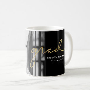 Grad Handskriftlig i Guld Photo Kaffemugg