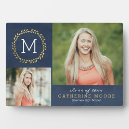 Grad Initial EDITABLE FÄRG Studenten Plaque