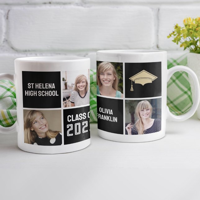 Grad-klass för 2023 Photo Collage Kaffemugg (Skapare uppladdad)