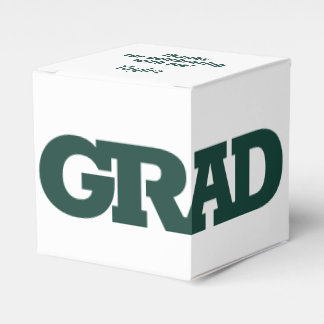 GRAD Mörk grönt och vit Studentfest Presentaskar