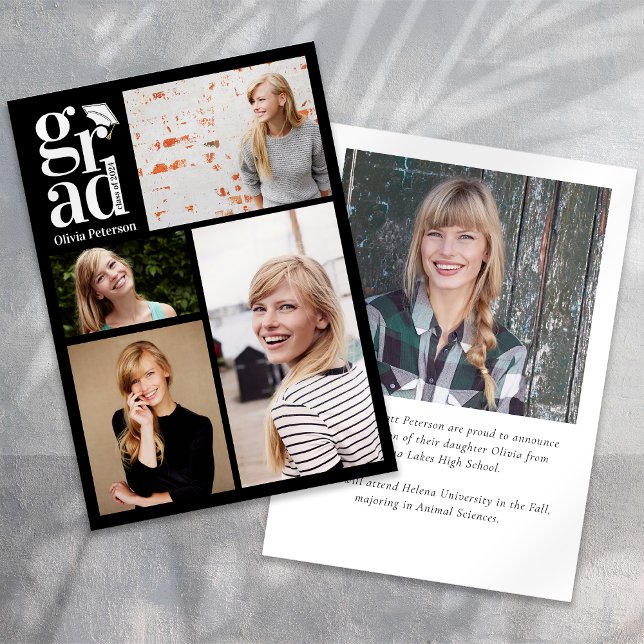 GRAD Multi Photo Collage Studenten Meddelande (Skapare uppladdad)