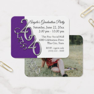 Grad Party Mini Pocket Photo Insert Card 2020 Visitkort