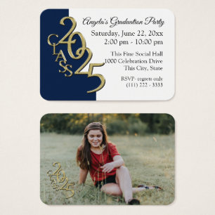 Grad Party Mini Pocket Photo Insert Card 2022 Visitkort