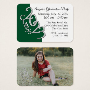 Grad Party Mini Pocket Photo Insert Card 2023 Visitkort