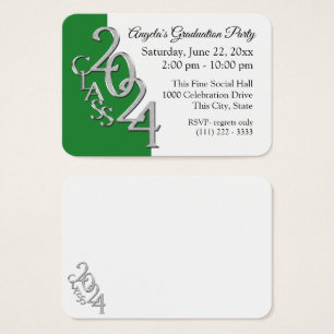 Grad Party Mini Pocket Photo Insert Card 2024 Visitkort