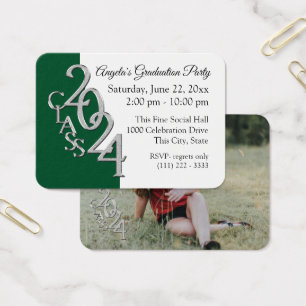 Grad Party Mini Pocket Photo Insert Card 2024 Visitkort