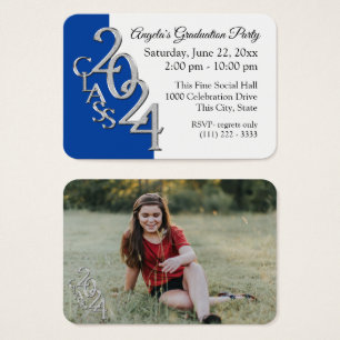 Grad Party Mini Pocket Photo Insert Card 2024 Visitkort