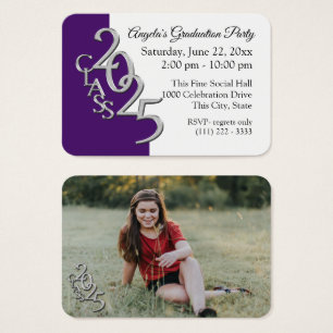 Grad Party Mini Pocket Photo Insert Card 2025 Visitkort