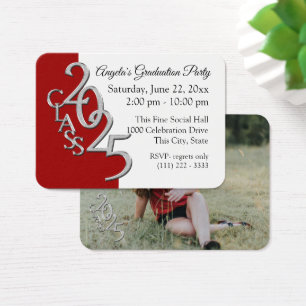 Grad Party Mini Pocket Photo Insert Card 2025 Visitkort