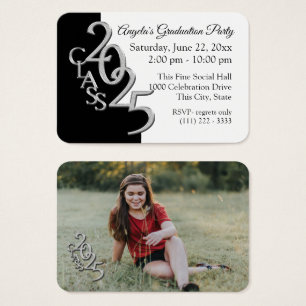 Grad Party Mini Pocket Photo Insert Card 2025 Visitkort