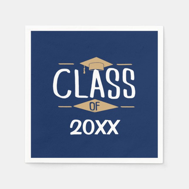 Grad Party Perfektion: Kasta klass 20XX! Pappersservett (Framsidan)