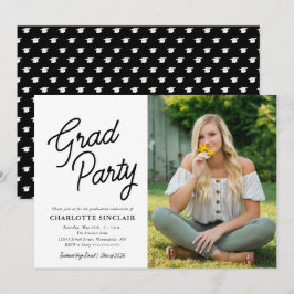 Grad Party Script Photo Studenten Inbjudningar