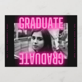 Grad Photo Notice: Snyggt Neon Rosa Meddelande