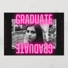 Grad Photo Notice: Snyggt Neon Rosa Meddelande