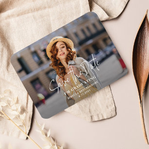 Grad Photo Studenten 2025 Spara datumet Magnet