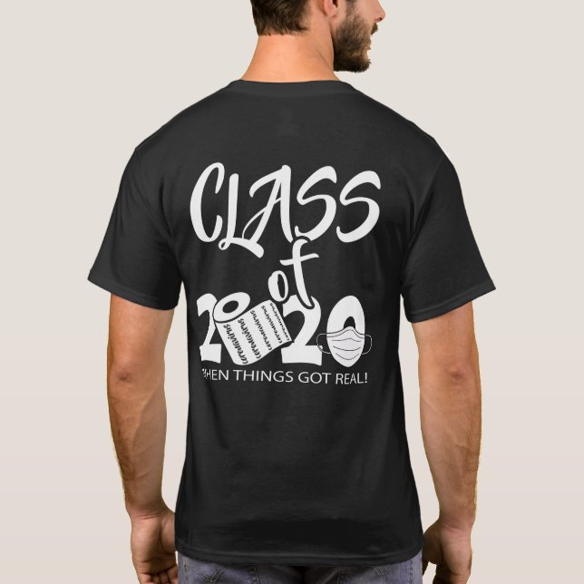 Grad Rakare Outta Quarantine - klass 2020 T Shirt (Baksida)