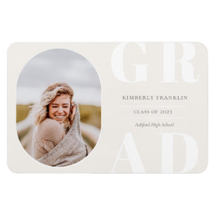 GRAD Round Photo Ram Studenten Magnet
