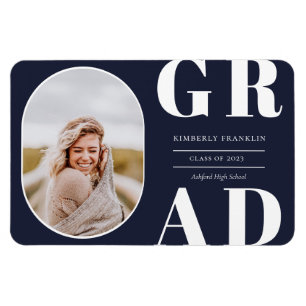 GRAD Round Photo Ram Studenten Magnet