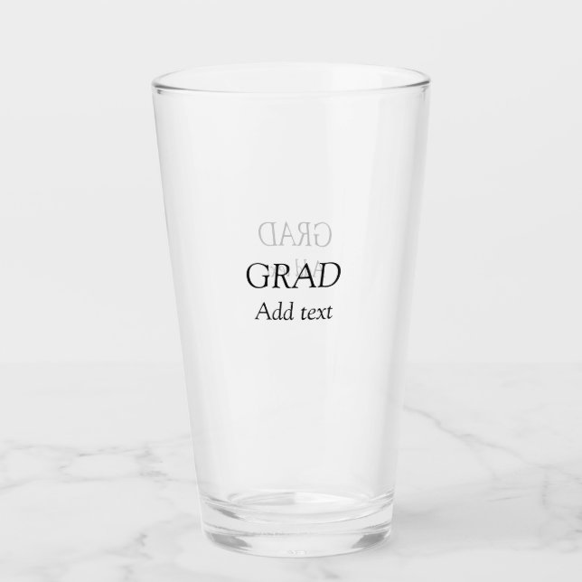 Grad simpel, minimal modern typapparat för elegant glaskopp (Framsida)