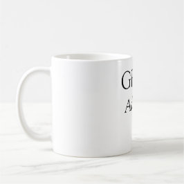 Grad simpel, minimal modern typapparat för elegant kaffemugg