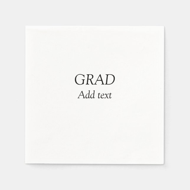 Grad simpel, minimal modern typapparat för elegant pappersservett (Framsidan)