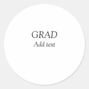 Grad simpel, minimal modern typapparat för elegant runt klistermärke