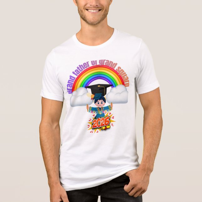 Grad Squad 2026 Rainbow Family Matching T-Shirt fo (Framsida)