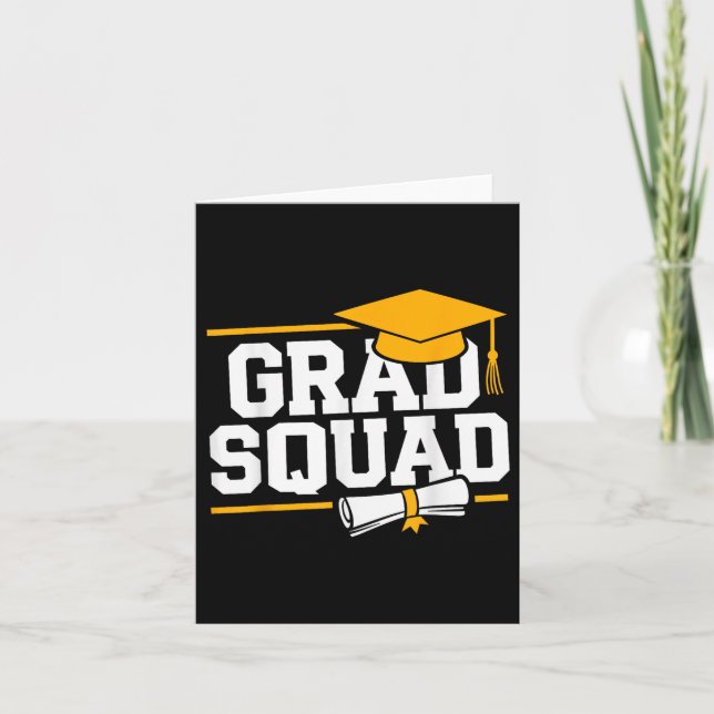Grad Squad Cl av 2025 Studenten Kort (Framsida)