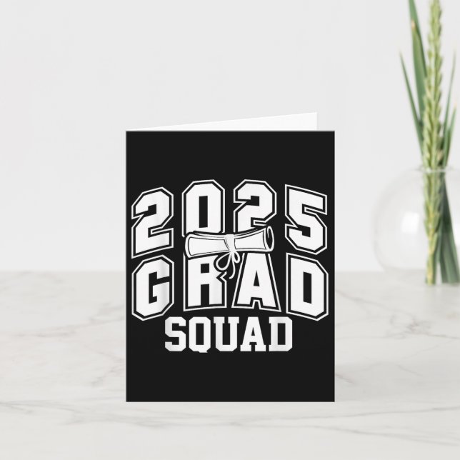 Grad Squad Cl av 2025 Studenten Kort (Framsida)
