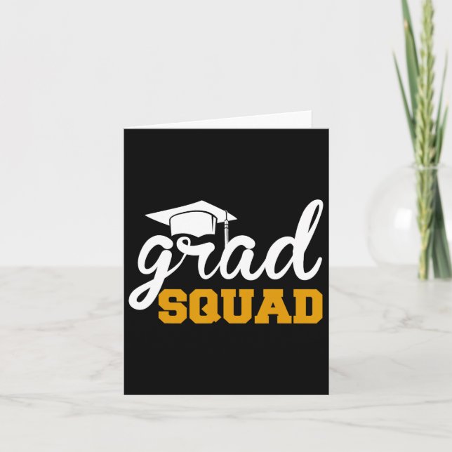 Grad Squad Funny Senior Cl från 2025 Studenten Fam Kort (Framsida)
