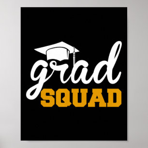 Grad Squad Funny Senior Cl från 2025 Studenten Fam Poster