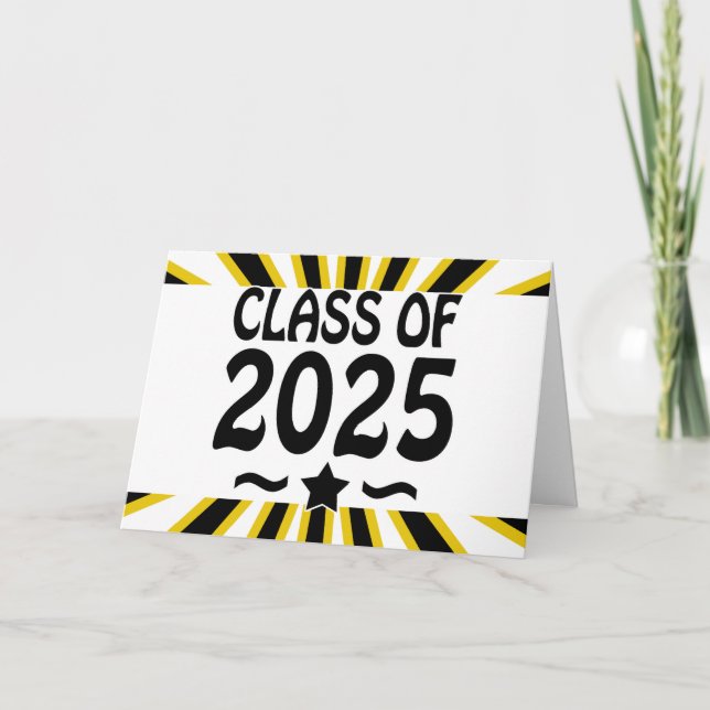 Grad Star Diploma Class of 2025 Kort (Framsida)