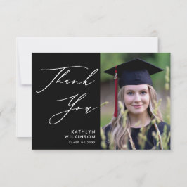 GRAD-Tack för minimalistisk svart Elegant Inbjudningar