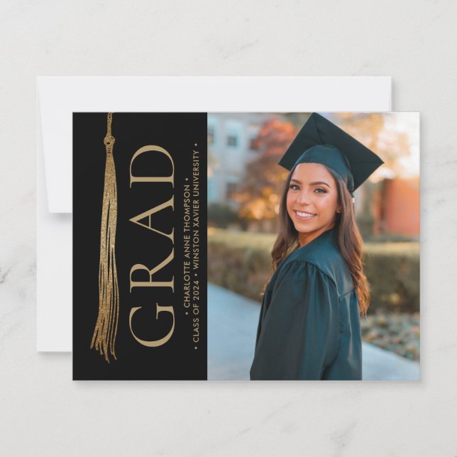 Grad Tassel Universiteten Student Anpassningsbar P Meddelande (Framsida)