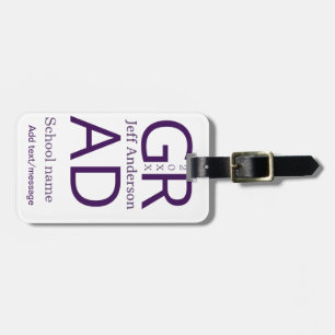Grad typografi modern examen enkel minimal c bagagebricka