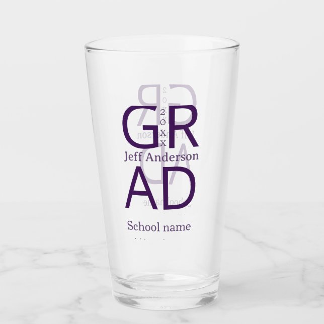 Grad typografi modern examen enkel minimal c glaskopp (Framsida)